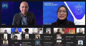 foto suasana zoom Departemen Ilmu Administrasi FISIP Unhas Gelar Kuliah Tamu Internasional Disrupsi AI dan Digital Governance